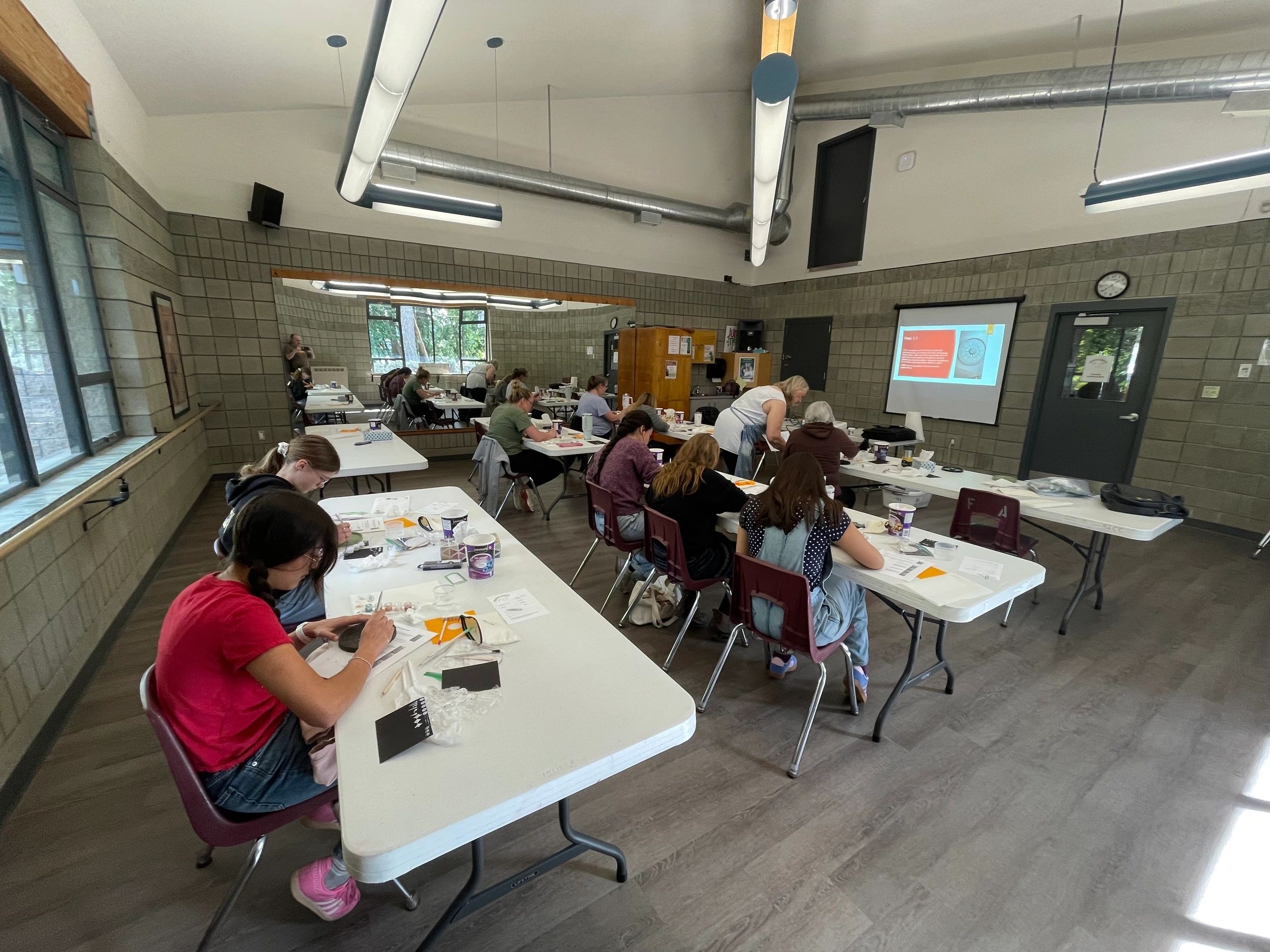 Mandala painting group workshop