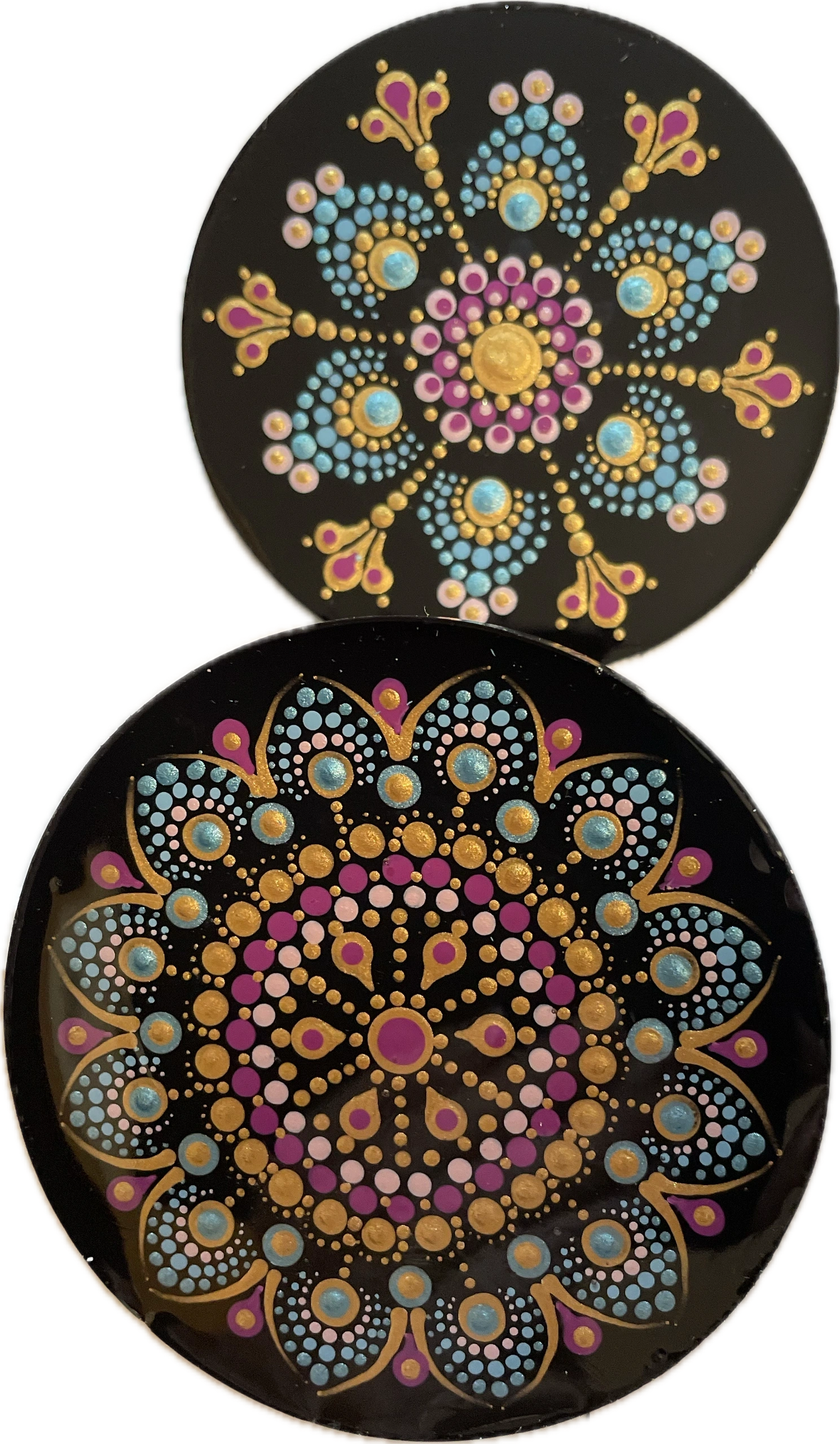 Hand painted mandala rocks